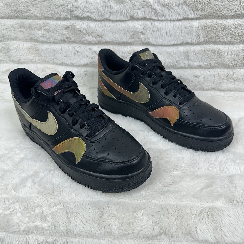 Nike Air‎ Force 1 Low 'Misplaced Swoosh - Black' CK7214-001 Men's Shoes Size 9 - Picture 3 of 10